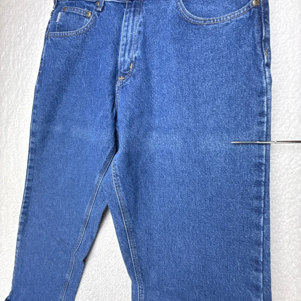 Carhartt Mens Loose Fit Denim Jeans 35x30 New with Tags B167 DST Blue Work Pants